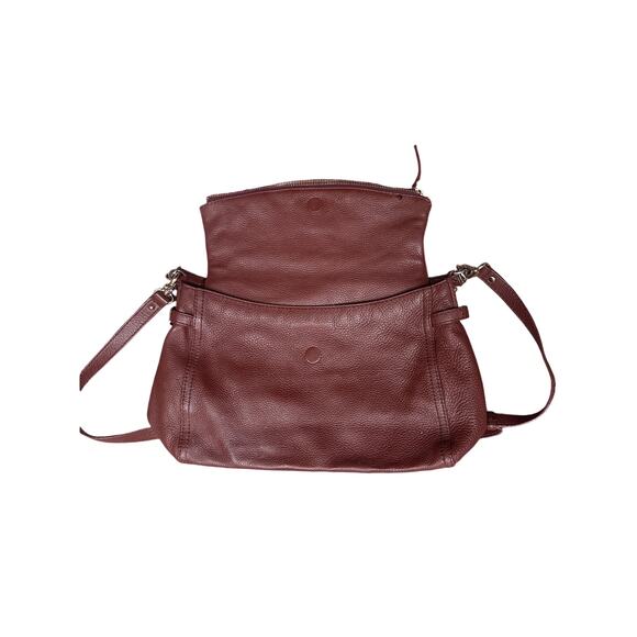 Kate Spade Burgundy Pebbled Leather Shoulder Hobo Bag Soft Slouchy - Picture 2 of 13